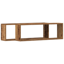 Wandregal mit Regal 2 pcs Altholz 80 x 15 x 26 cm Holzwerkstoff