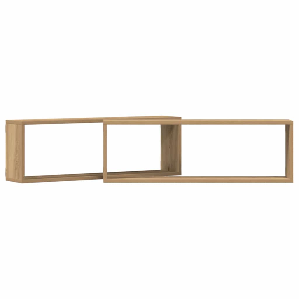 Wandregal 2 pcs Artisan-Eiche 80 x 15 x 26 cm Holzwerkstoff