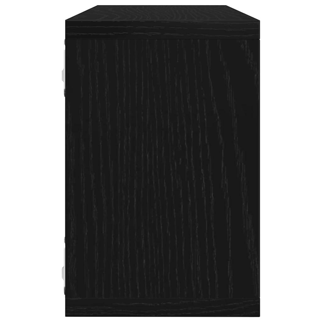 Wandregale 2 pcs Schwarze Eiche 60 x 15 x 23 cm Holzwerkstoff