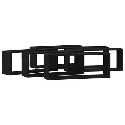 Wandregale 6 pcs Schwarze Eiche 60 x 15 x 23 cm Holzwerkstoff