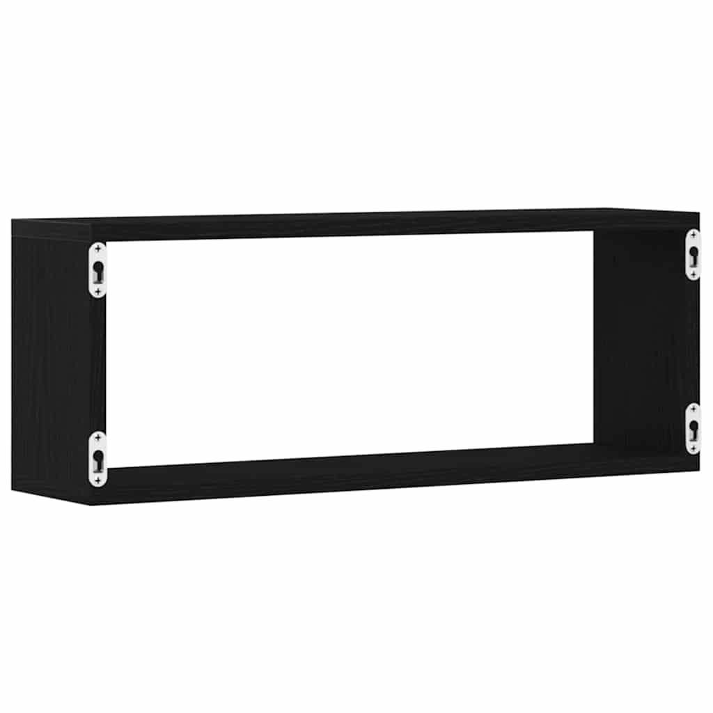 Wandregale 6 pcs Schwarze Eiche 60 x 15 x 23 cm Holzwerkstoff