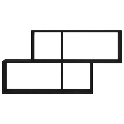 Wandregal Schwarz Eichen-Optik 76 x 15 x 53 cm Holzwerkstoff