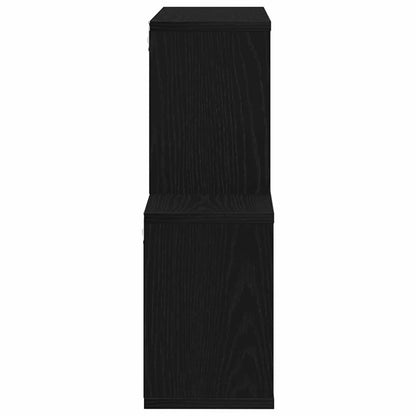 Wandregal Schwarz Eichen-Optik 76 x 15 x 53 cm Holzwerkstoff