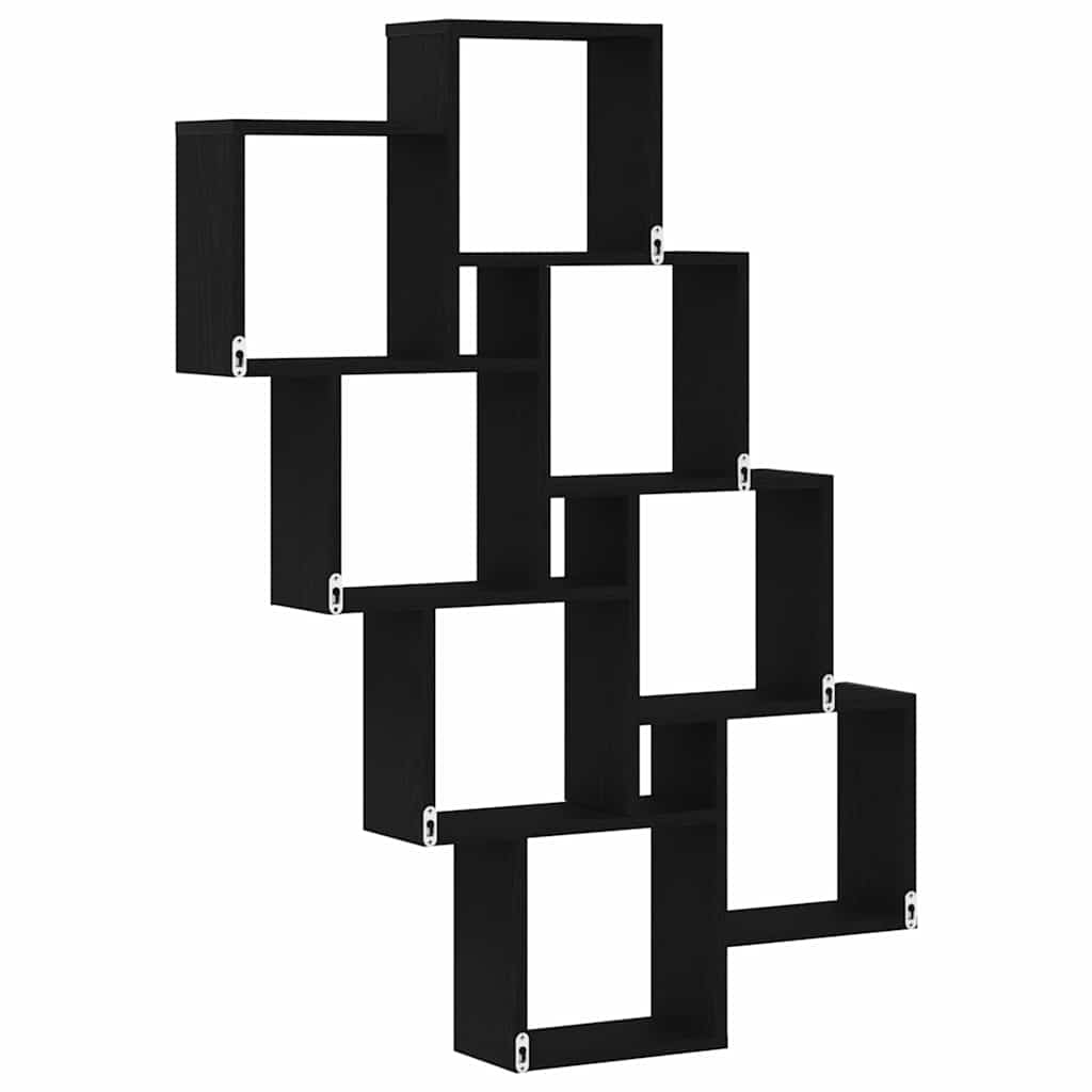 Wandregal Schwarze Eiche 90 x 15 x 119,5 cm Holzwerkstoff