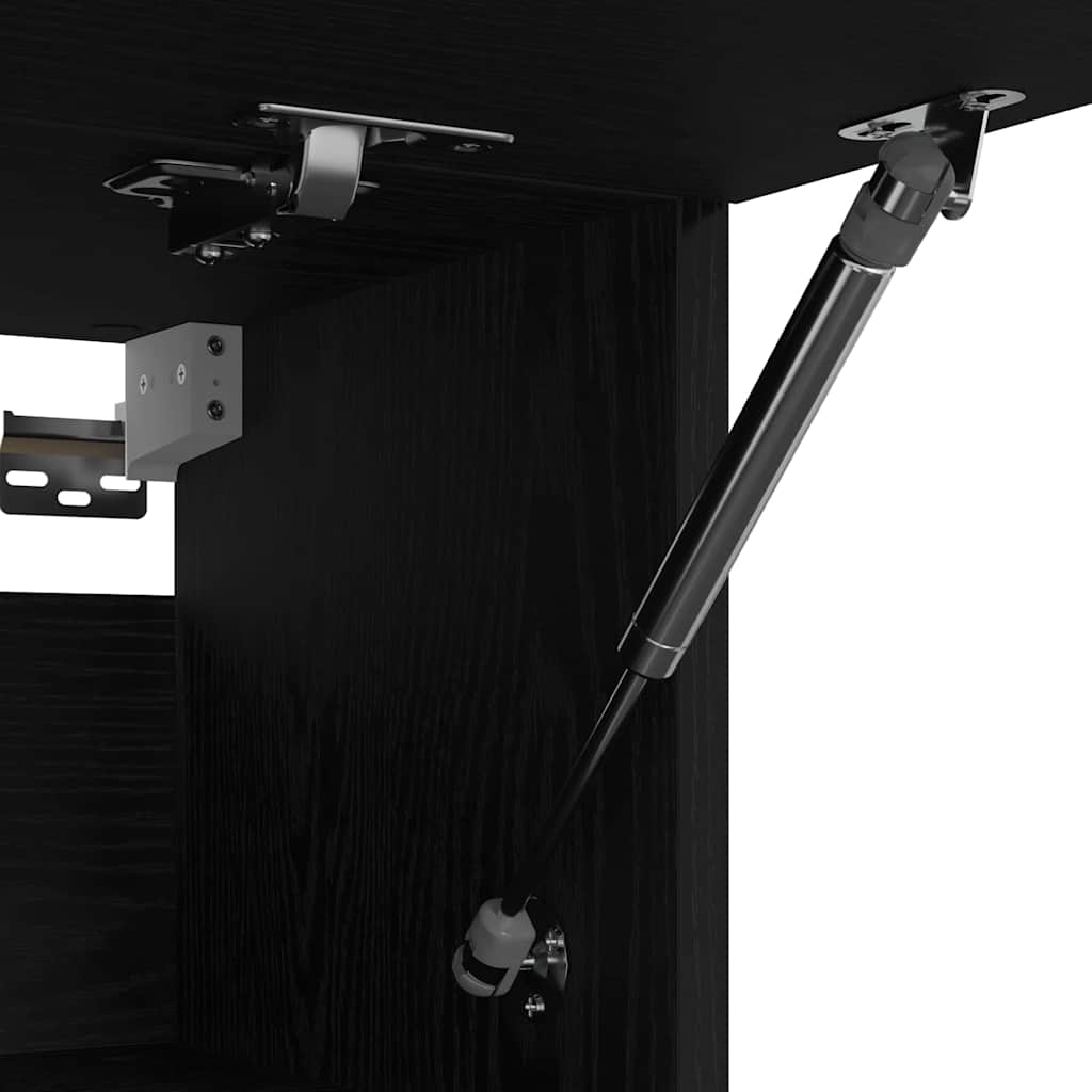 Kleiderschrank mit Tür Schwarz 100 x 32.5 x 35 cm Holzwerkstoff