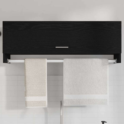 Kleiderschrank mit Tür Schwarz 100 x 32.5 x 35 cm Holzwerkstoff