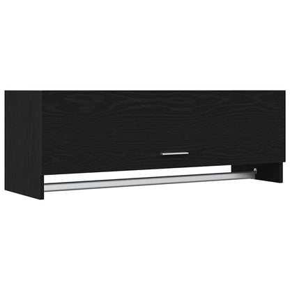 Kleiderschrank mit Tür Schwarz 100 x 32.5 x 35 cm Holzwerkstoff