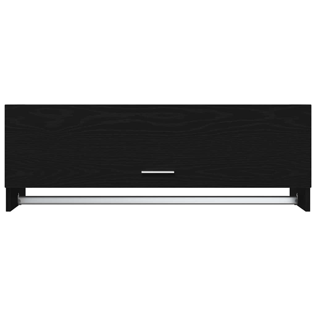 Kleiderschrank mit Tür Schwarz 100 x 32.5 x 35 cm Holzwerkstoff