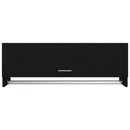 Kleiderschrank mit Tür Schwarz 100 x 32.5 x 35 cm Holzwerkstoff