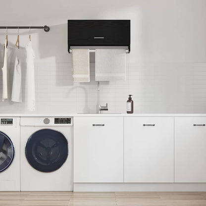 Kleiderschrank mit Tür Schwarz 70 x 32.5 x 35 cm Holzwerkstoff