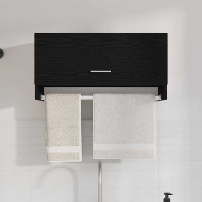 Kleiderschrank mit Tür Schwarz 70 x 32.5 x 35 cm Holzwerkstoff