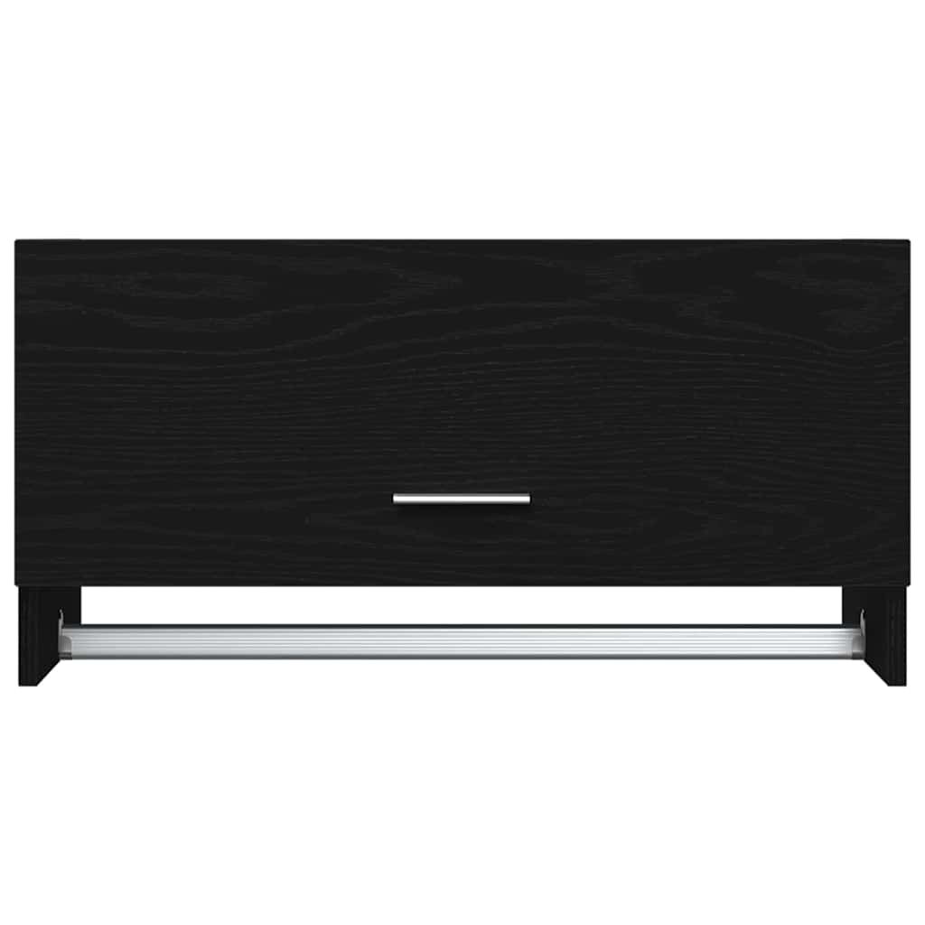 Kleiderschrank mit Tür Schwarz 70 x 32.5 x 35 cm Holzwerkstoff