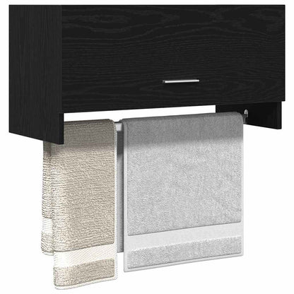 Kleiderschrank mit Tür Schwarz 70 x 32.5 x 35 cm Holzwerkstoff