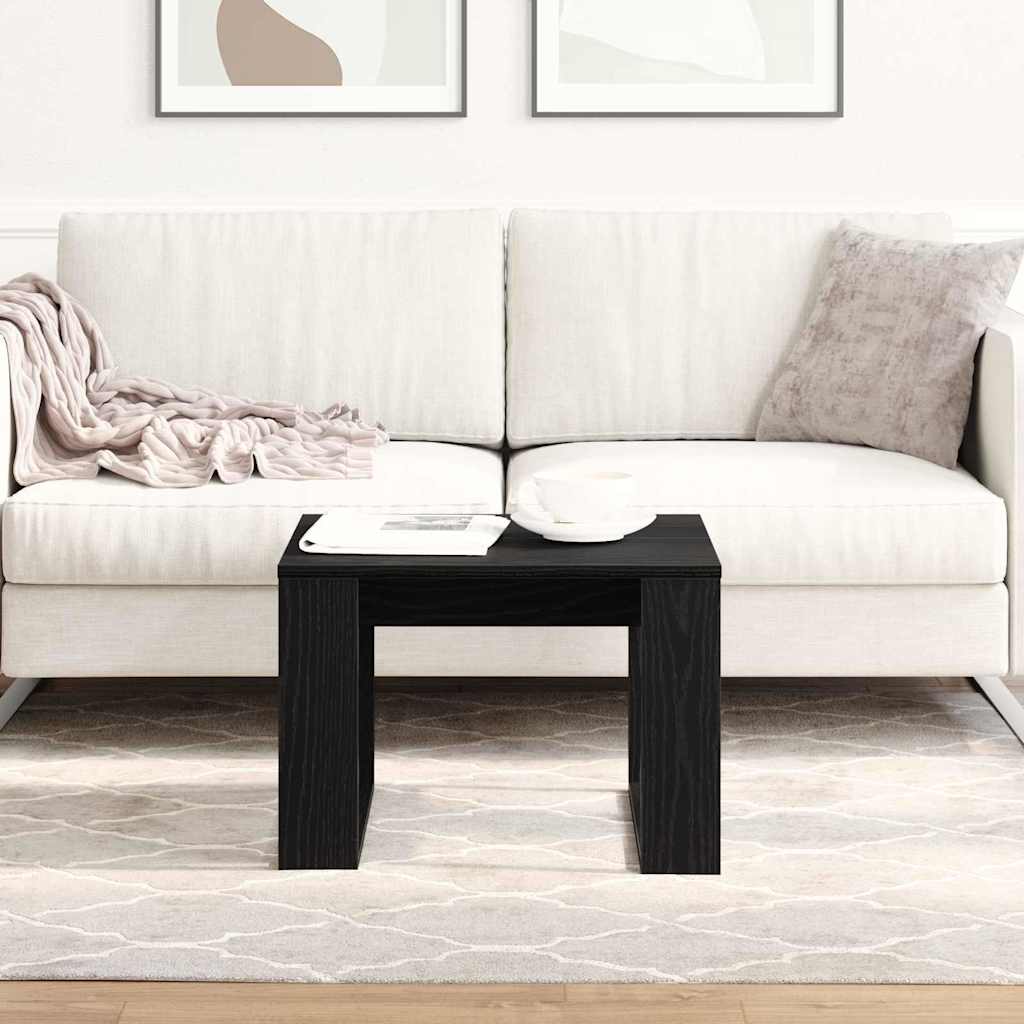 Couchtisch Schwarz Eichen-Optik 50 x 50 x 35 cm Holzwerkstoff