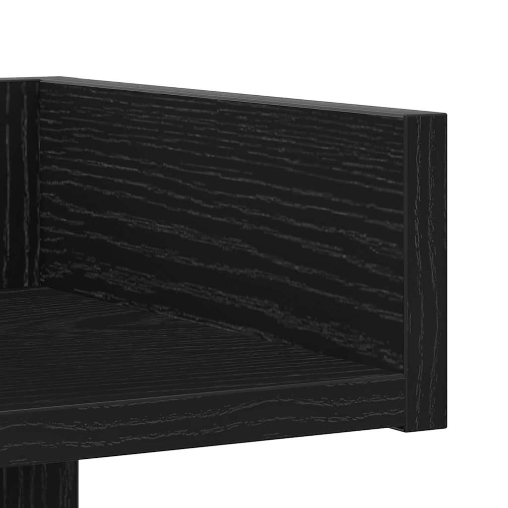 Bücherregal Schwarze Eiche 86 x 25.5 x 140 cm Holzwerkstoff