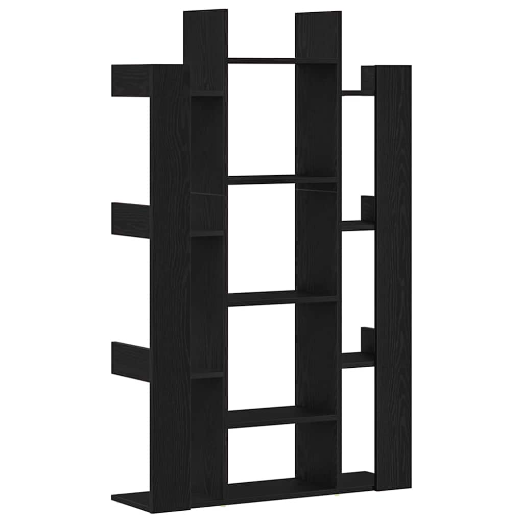 Bücherregal Schwarze Eiche 86 x 25.5 x 140 cm Holzwerkstoff