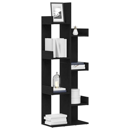 Bücherregal Schwarze Eiche 48 x 25.5 x 140 cm Holzwerkstoff