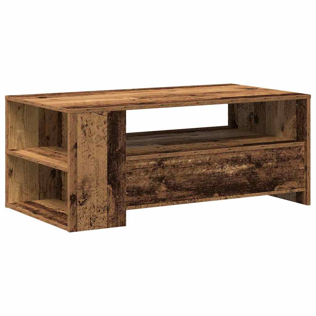 Couchtisch with Drawer Altholz 102 x 55 x 43,5 cm Holzwerkstoff