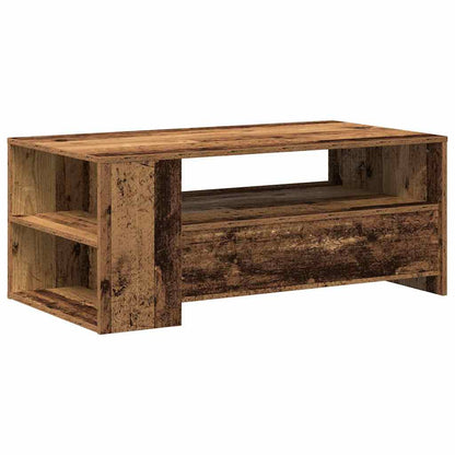 Couchtisch with Drawer Altholz 102 x 55 x 43,5 cm Holzwerkstoff