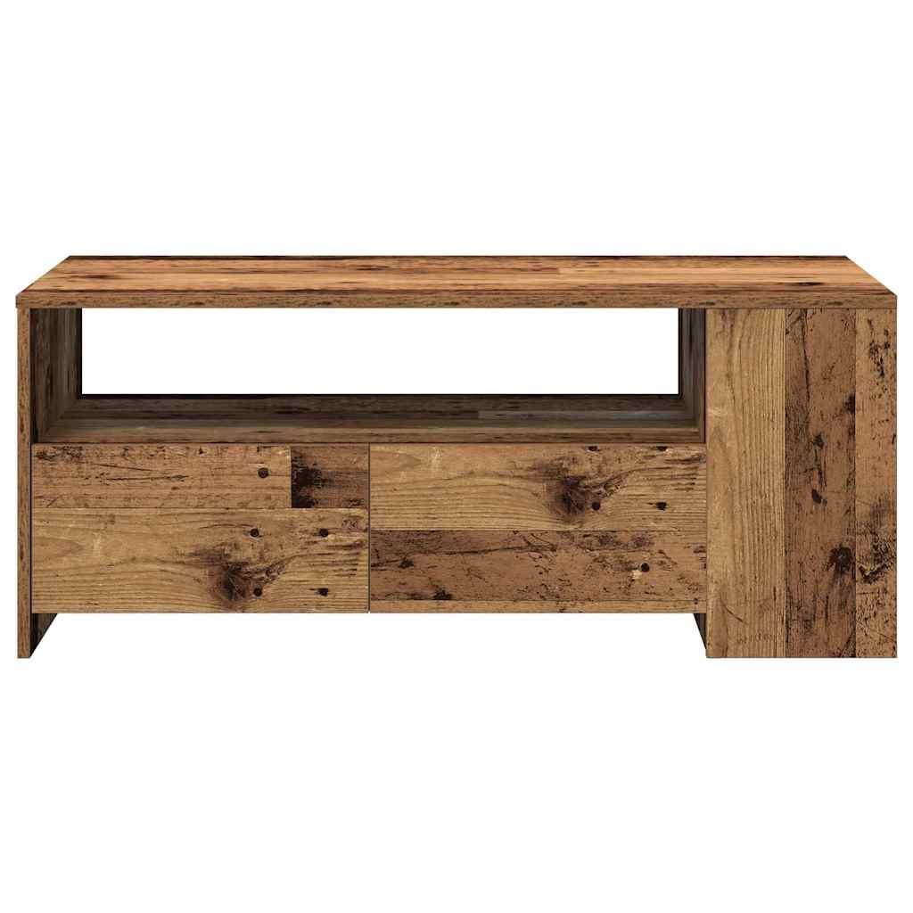 Couchtisch with Drawer Altholz 102 x 55 x 43,5 cm Holzwerkstoff