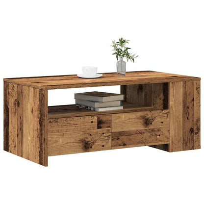 Couchtisch with Drawer Altholz 102 x 55 x 43,5 cm Holzwerkstoff