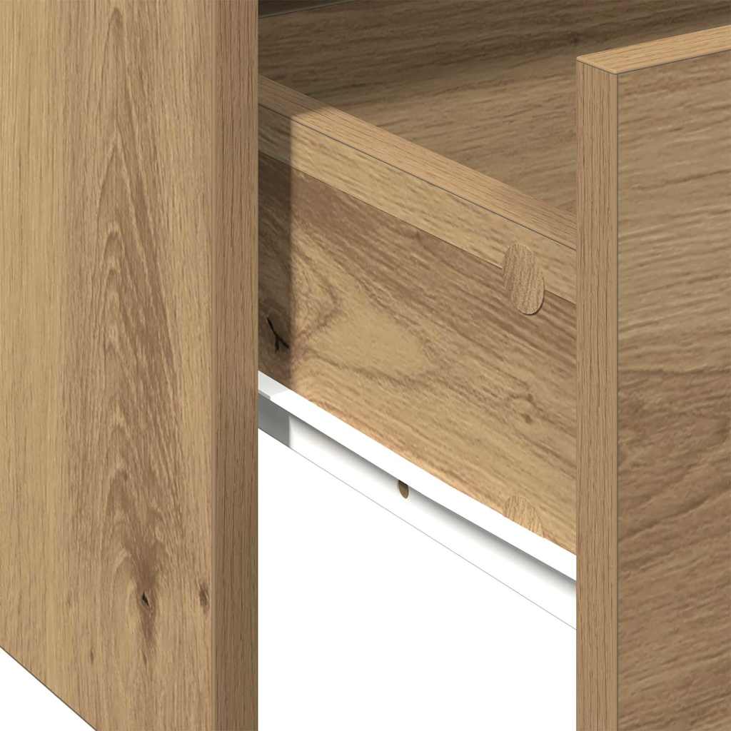 Couchtisch Eiche handwerklich 102 x 55 x 43,5 cm Holzwerkstoff