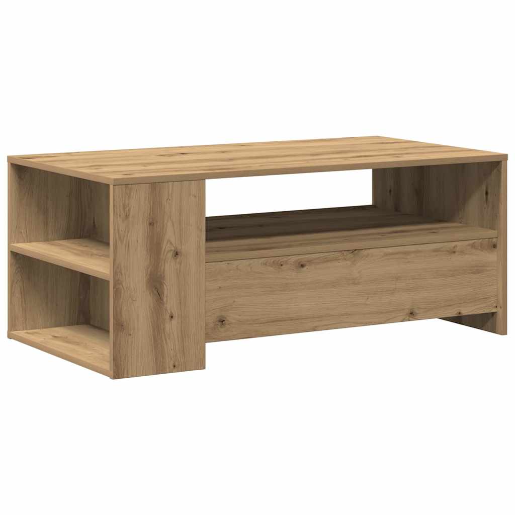 Couchtisch Eiche handwerklich 102 x 55 x 43,5 cm Holzwerkstoff