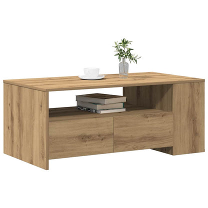 Couchtisch Eiche handwerklich 102 x 55 x 43,5 cm Holzwerkstoff