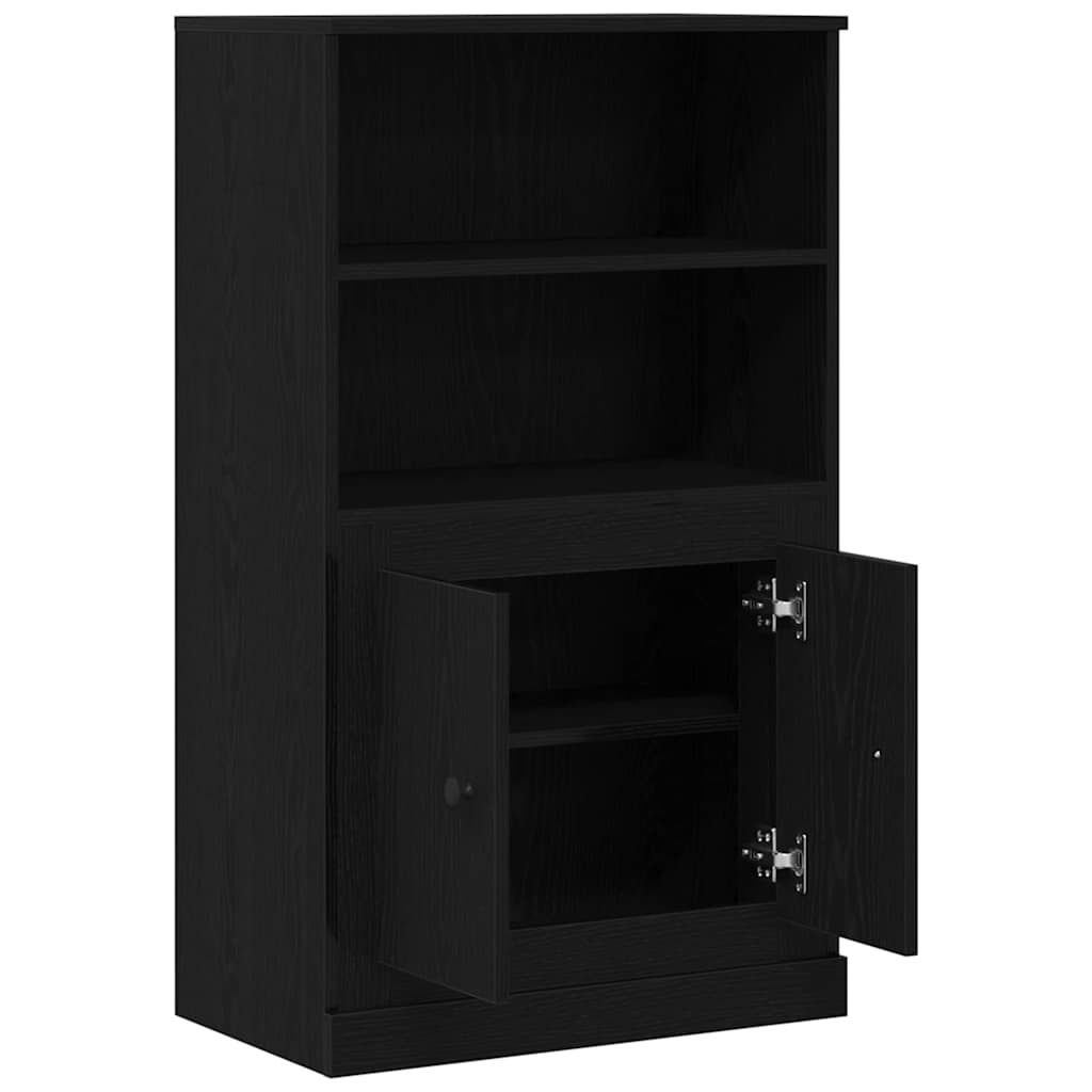 Highboard Schwarz Eichen-Optik 60 x 35.5 x 103.5 cm