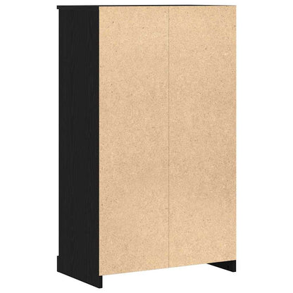 Highboard Schwarz Eichen-Optik 60 x 35.5 x 103.5 cm