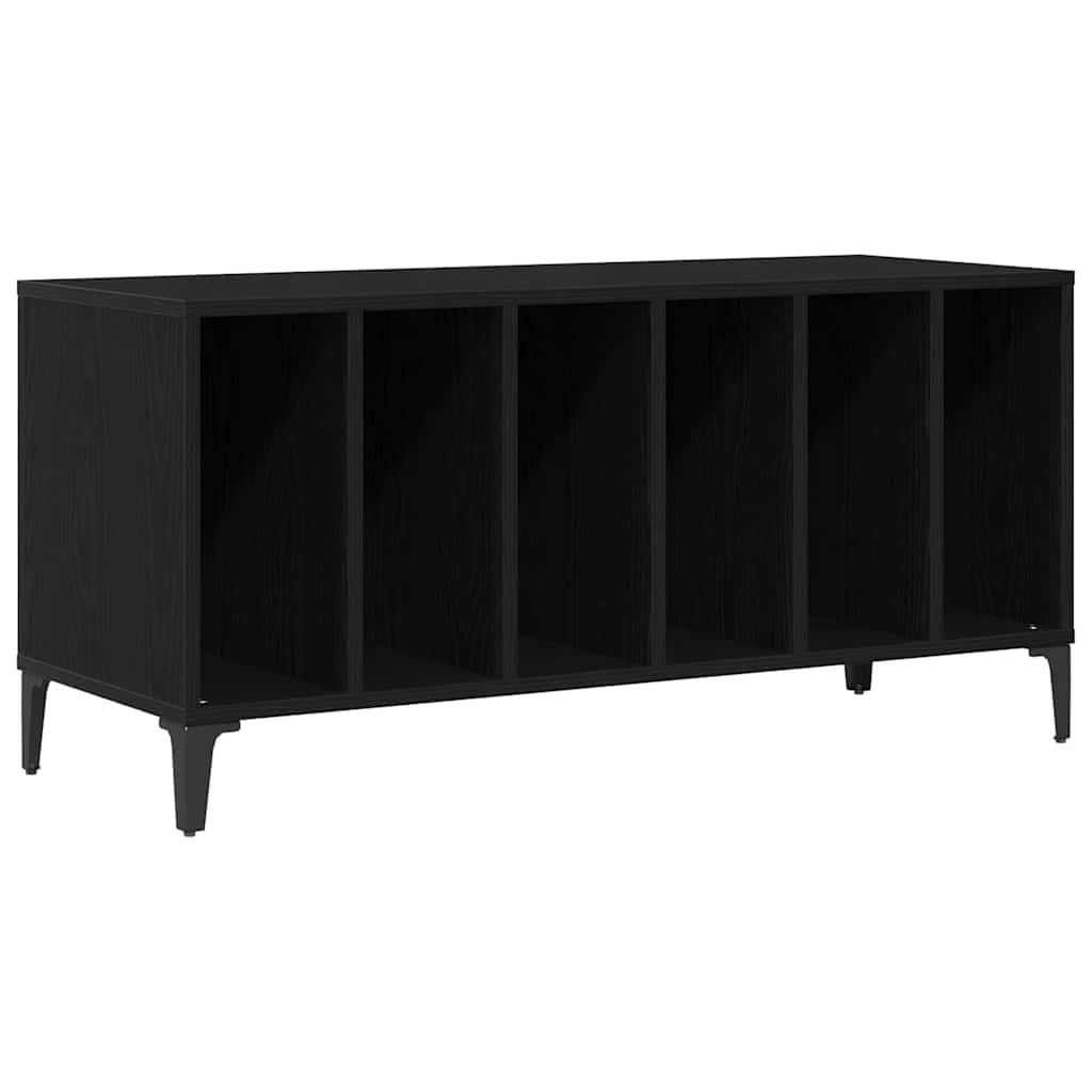 Schallplattenschrank mit Regal Schwarze Eiche 100 x 38 x 48 cm