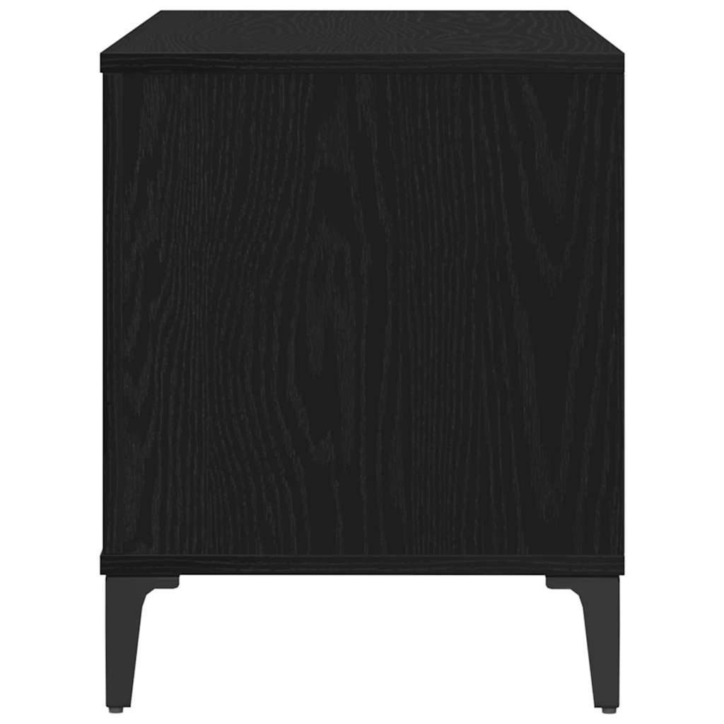 Schallplattenschrank mit Regal Schwarze Eiche 100 x 38 x 48 cm
