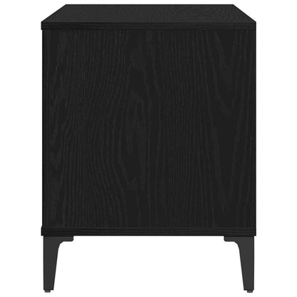 Schallplattenschrank mit Regal Schwarze Eiche 100 x 38 x 48 cm