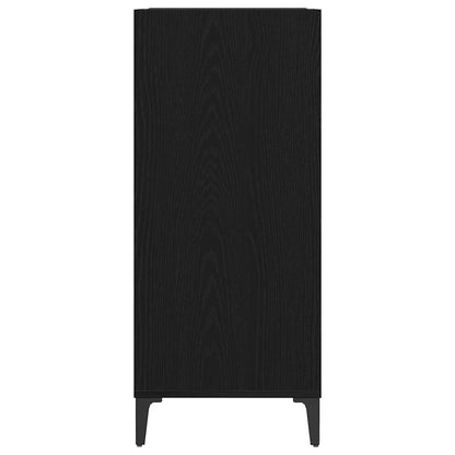 Schallplattenschrank mit Regal Schwarze Eiche 84.5 x 38 x 89 cm