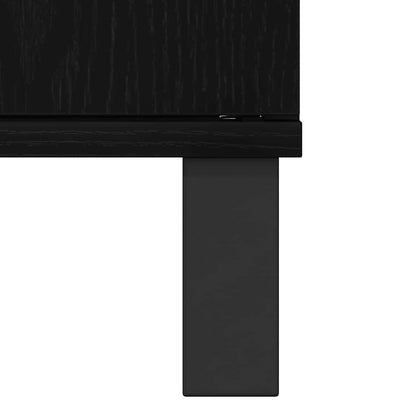 Waschbeckenunterschrank mit Tür Schwarze Eiche 58 x 33 x 60 cm