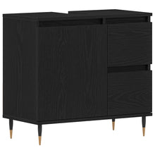 Badezimmer Schrank Schwarze Eiche 65 x 33 x 60 cm Holzwerkstoff