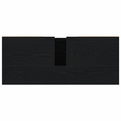Waschbecken Schrank mit Speicher Schwarze Eiche 80 x 33 x 60 cm