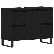 Badezimmer Schrank Schwarze Eiche 80 x 33 x 60 cm Holzwerkstoff