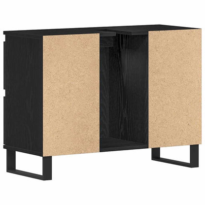Badezimmer Schrank Schwarze Eiche 80 x 33 x 60 cm Holzwerkstoff