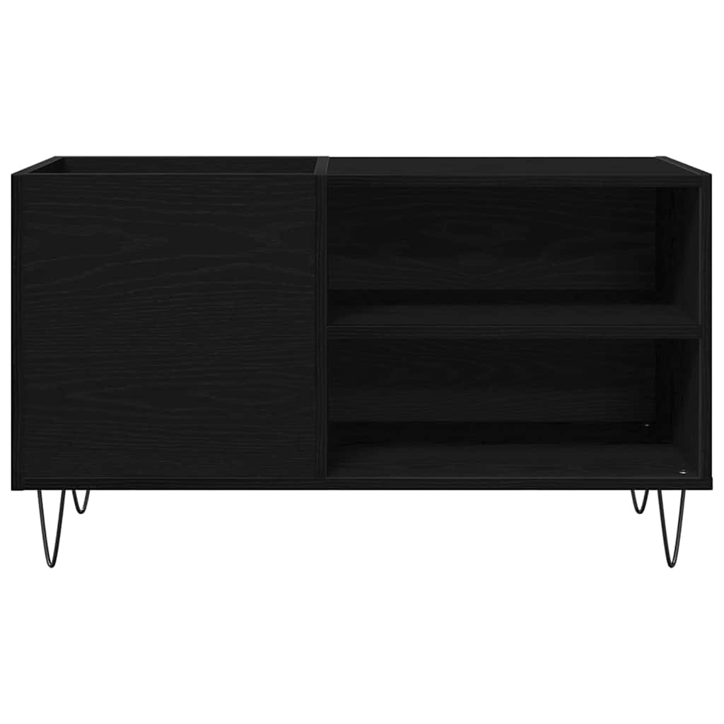 Schallplattenschrank mit Regal Schwarze Eiche 85 x 38 x 48 cm