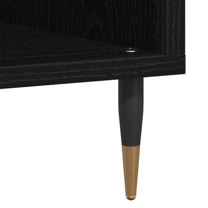 Schallplattenschrank mit Regal Schwarze Eiche 100 x 38 x 48 cm