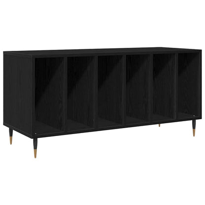 Schallplattenschrank mit Regal Schwarze Eiche 100 x 38 x 48 cm