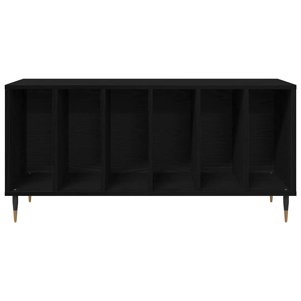 Schallplattenschrank mit Regal Schwarze Eiche 100 x 38 x 48 cm