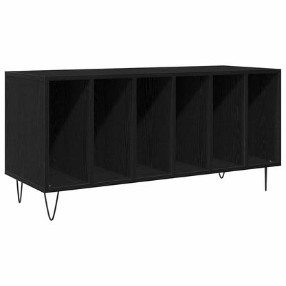 Schallplattenschrank mit Regal Schwarze Eiche 100 x 38 x 48 cm
