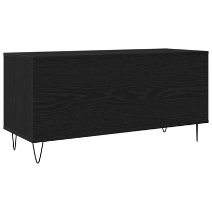 Schallplattenschrank mit Regal Schwarze Eiche 100 x 38 x 48 cm