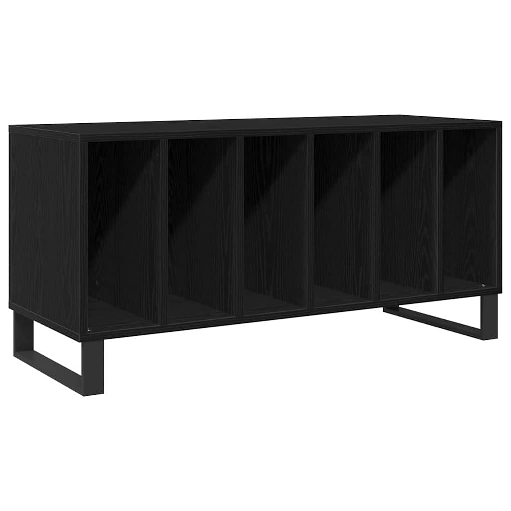 Schallplattenschrank mit Regal Schwarze Eiche 100 x 38 x 48 cm