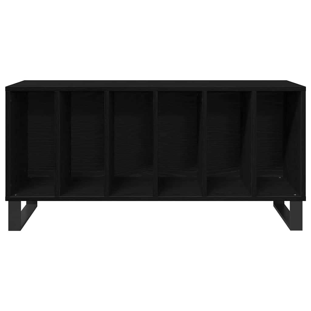 Schallplattenschrank mit Regal Schwarze Eiche 100 x 38 x 48 cm