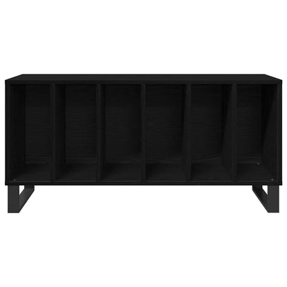 Schallplattenschrank mit Regal Schwarze Eiche 100 x 38 x 48 cm