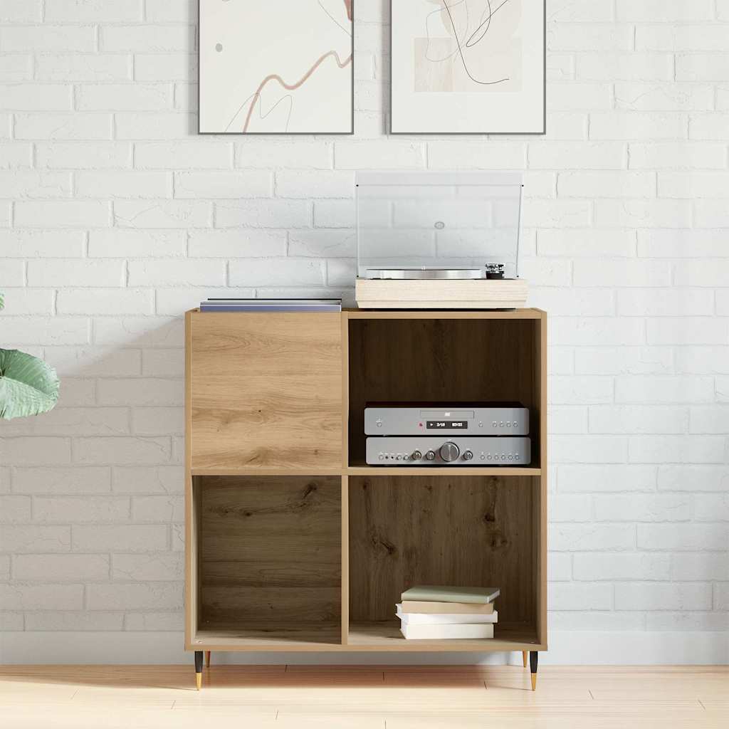 Schallplattenschrank Eiche handwerklich 85 x 38 x 89 cm