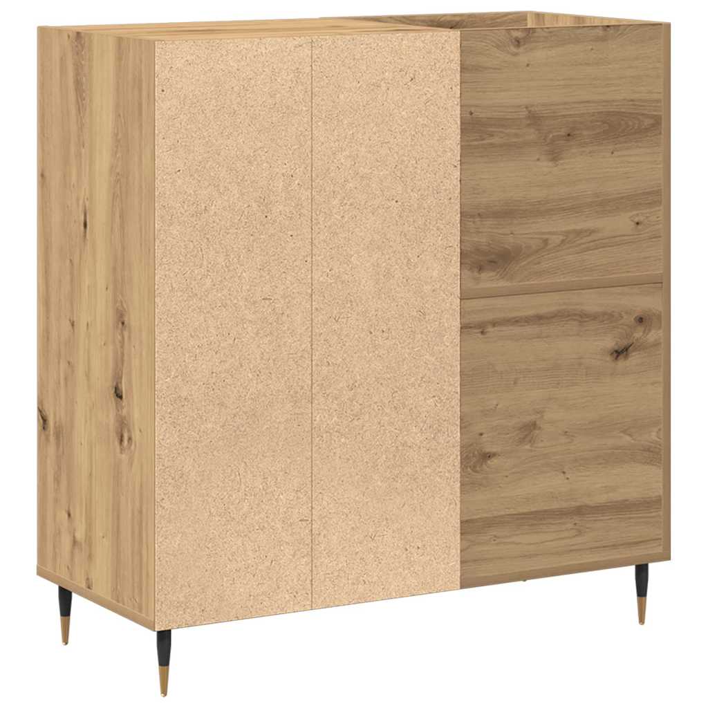 Schallplattenschrank Eiche handwerklich 85 x 38 x 89 cm